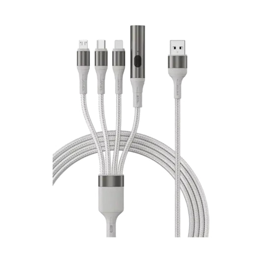 4In1 Super Fast Charging Line With Cigaratte Lighter 1.2M/5A Mix Colors