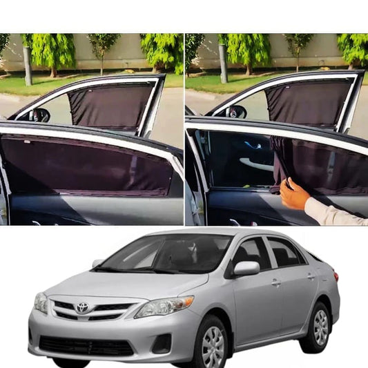 Toyota Corolla Custom Fit Railing Curtains 2009/2014-Sun Shade - Parda-4pcs