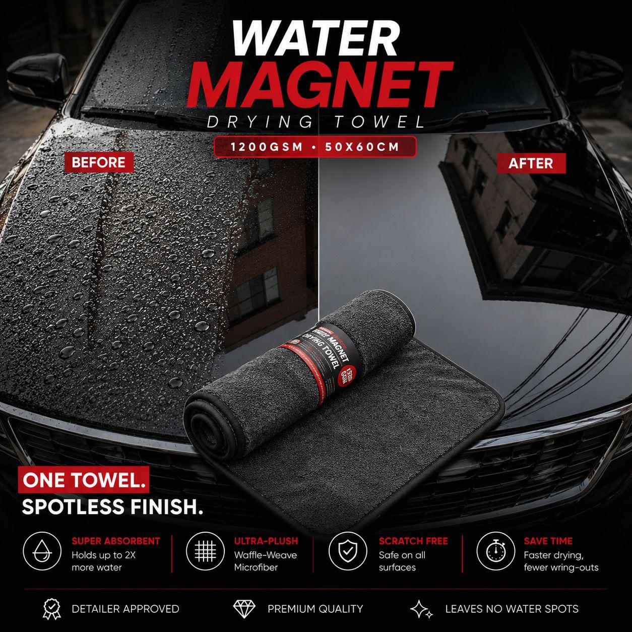 Super Absorbent Twisted Loop Water Magnet Drying Towel 1200gsm 50*70 cm