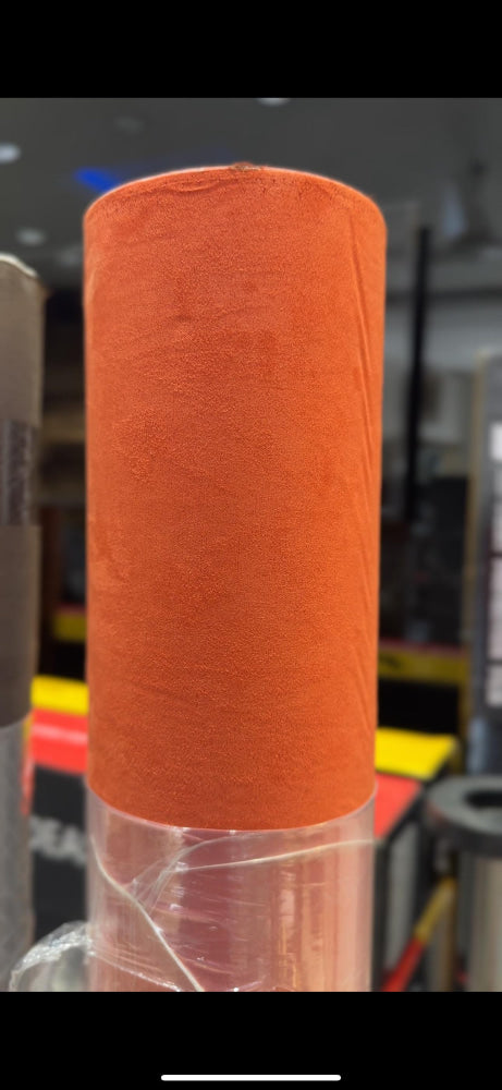 Alcantara Style Self Adhesive Suede Premium Soft Fabric Wrap 5-sqft Classic Orange CAR CARE