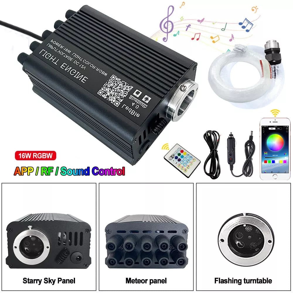 Fiber Optic Headliner Star Light Kit With Remote For Car Home Roof Ceiling 750Pc