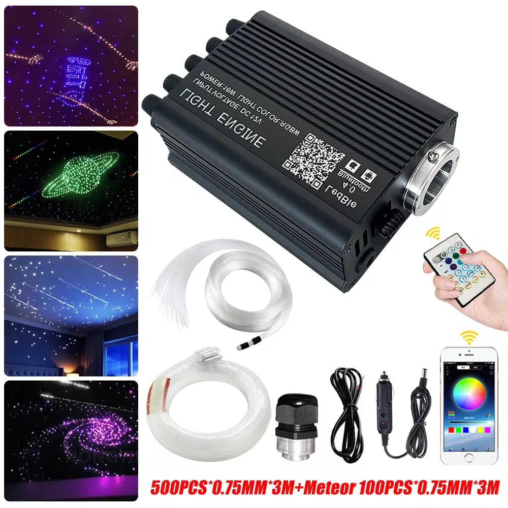 Fiber Optic Headliner Star Light Kit With Remote For Car Home Roof Ceiling 750Pc