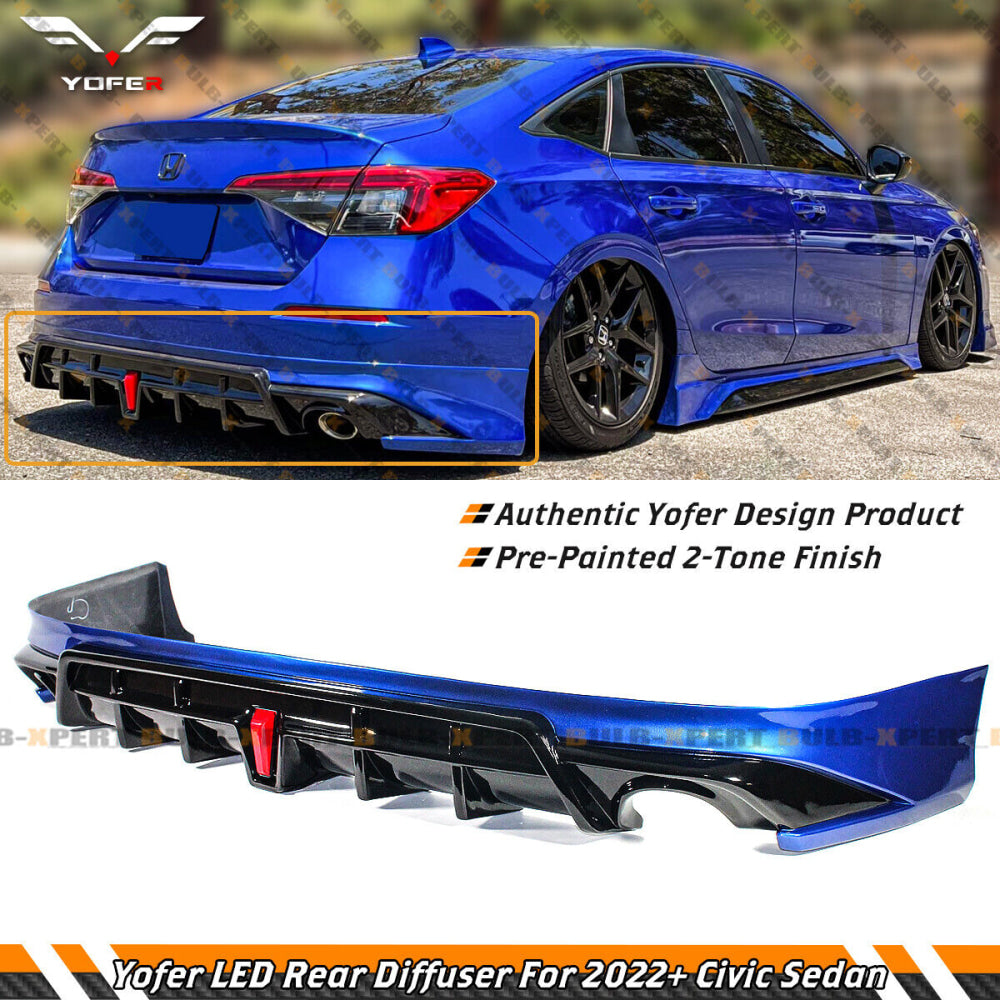 Honda Civic 2022 11Th Gen Sedan 4Pcs Side Skirts Front & Rear Pp