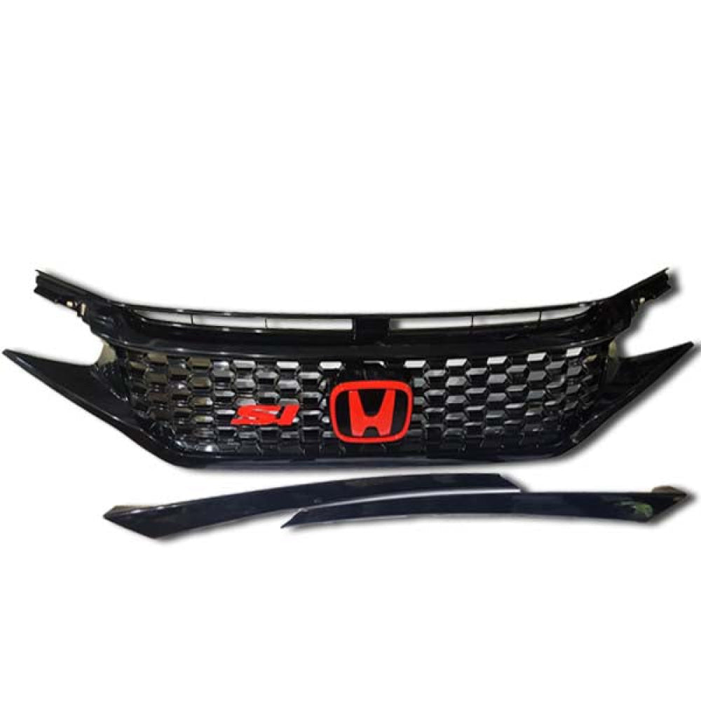 Honda Civic Front Grill Piano Black Si Style 2017-2020