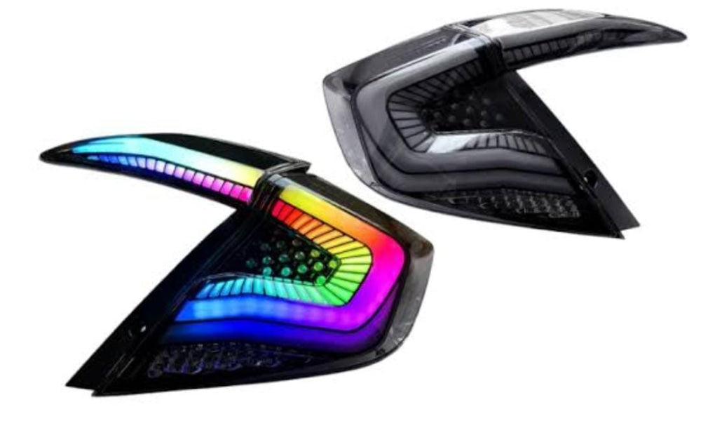 Honda Civic Tail Lamps Snake Style 2016-2021 Rgb