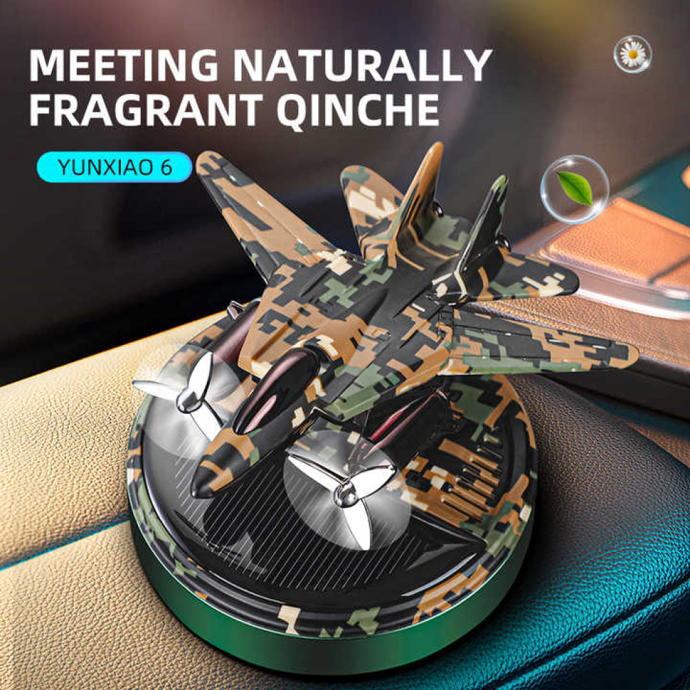 Fighter Jet Solar Car Aroma With Air Freshener Refill