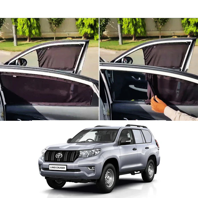 Toyota Prado FJ150 Custom Fit Railing Curtains Sun Shade - Parda-4pcs