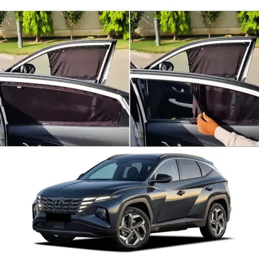 Hyundai Tucson Hybrid  Custom Fit Railing Curtains Sun Shade - Parda-4pcs