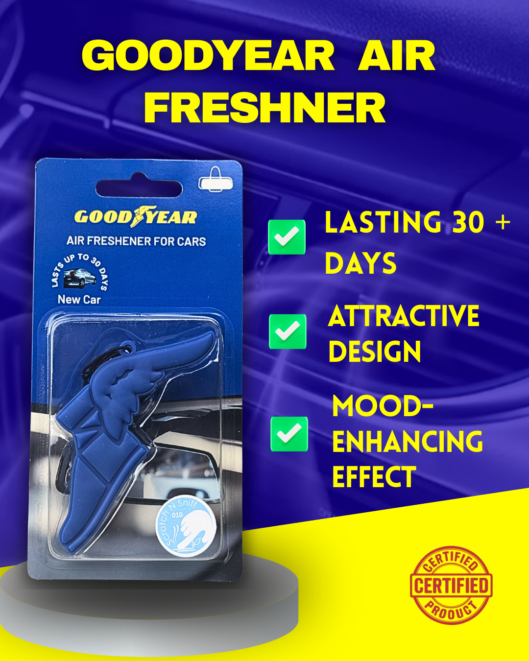 Goodyear Car Hanging Air Freshner