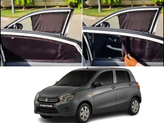 Suzuki Cultus New Custom Fit Railing Curtains Sun Shade - Parda-4pcs
