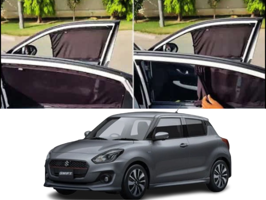Suzuki Swift New Custom Fit Railing Curtains Sun Shade - Parda-4pcs