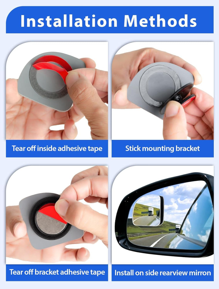 360 Adjustable Blind Spot Mirror 2Pcs/Set