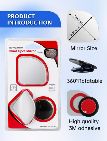 360 Adjustable Blind Spot Mirror 2Pcs/Set