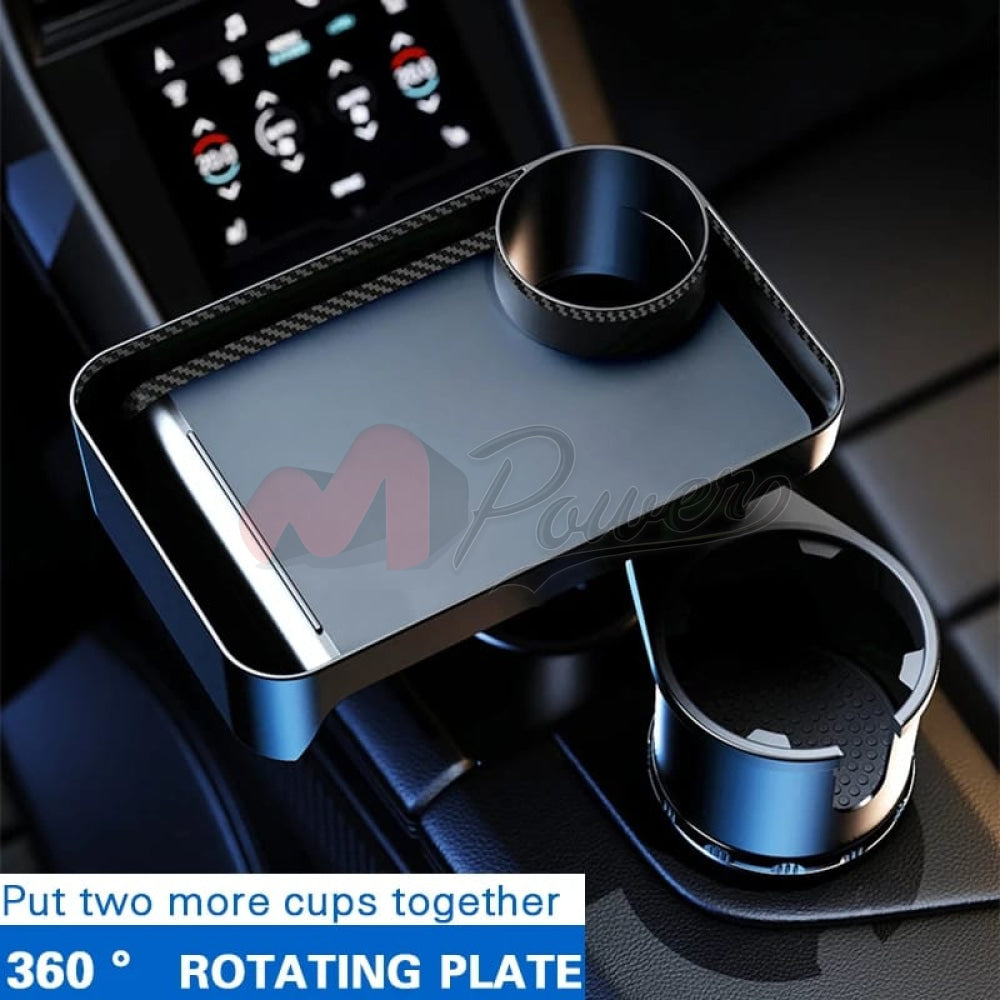 360 Degree Rotating Car Cup Holder/Dining Plate Tray