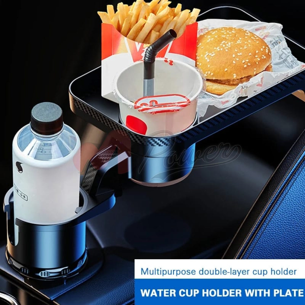 360 Degree Rotating Car Cup Holder/Dining Plate Tray