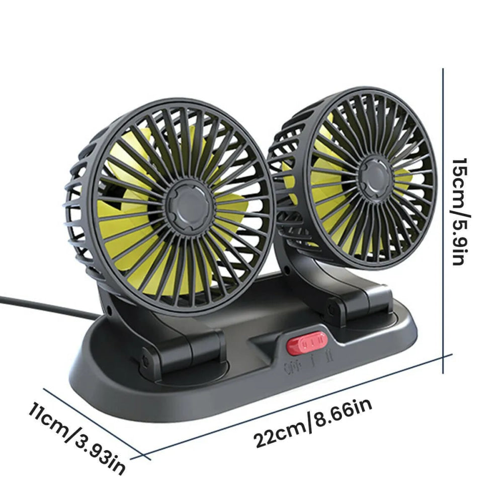 360 Rotatable Car Portable Fan 12V