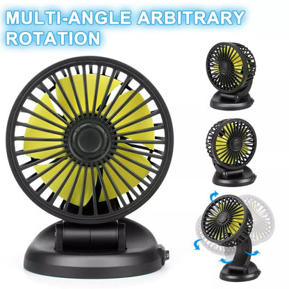 360 Rotatable Car Portable Fan 12V Single Head Usb Interface