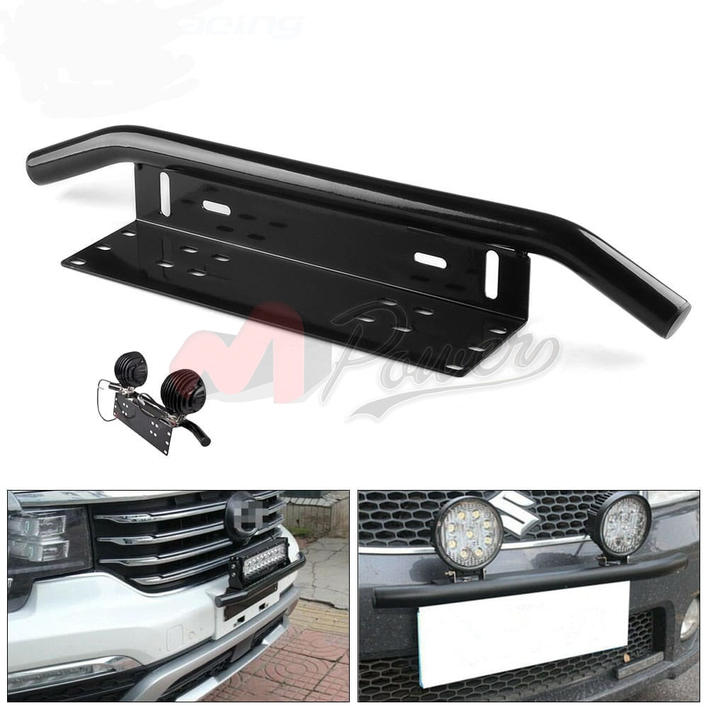 4X4 Front Bumper Number Plate Holder Led Light Bar Mount