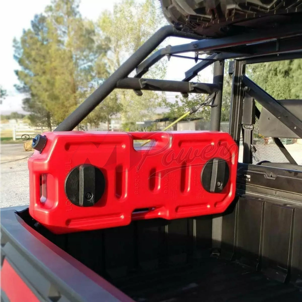 4X4 Long Haul Plastic Jerry Can & Recovery Board Fuel Holder 20 - Liter Red