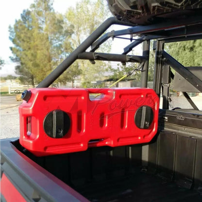 4X4 Long Haul Plastic Jerry Can & Recovery Board Fuel Holder 20 - Liter Red