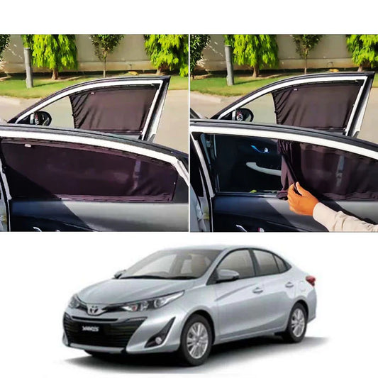 Toyota Yaris Custom Fit Railing Curtains Sun Shade - Parda-4pcs
