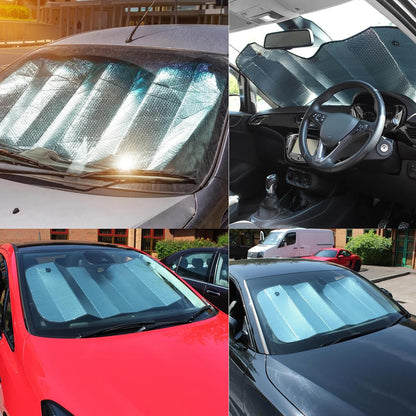 Goodyear Windshield Sun Shade | Heat Blocker with Secure Suction Cups