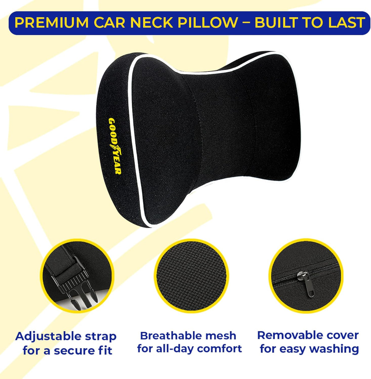 Goodyear® Headrest Neck Support Cushion & Seat Cushion
