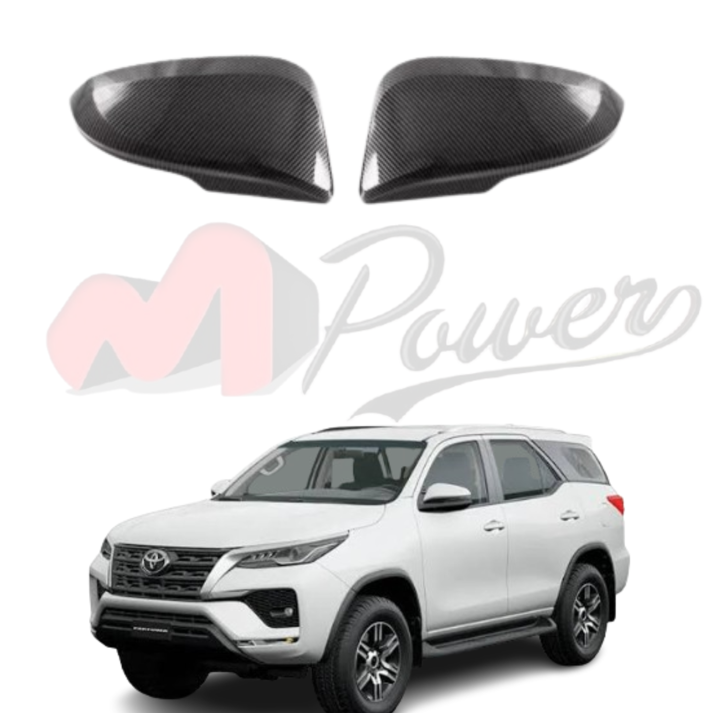 Batman Style Side Mirror Covers For Toyota Fortuner 2018