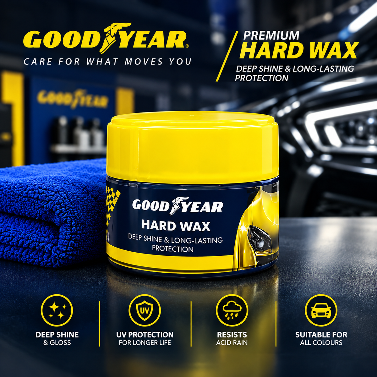 Goodyear® Hard Wax — Deep Shine & Long-Lasting Protection