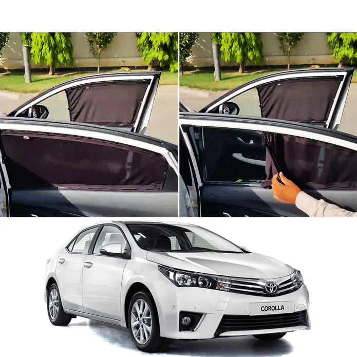 Toyota Corolla Custom Fit Railing Curtains 2001/2008-Sun Shade - Parda-4pcs