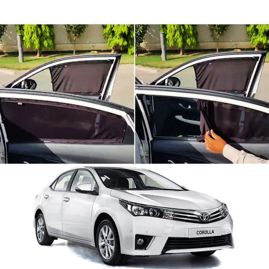 Toyota Corolla Custom Fit Railing Curtains 2009/2014-Sun Shade - Parda-4pcs