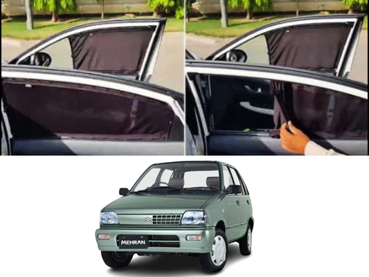 Suzuki Mehran Custom Fit Railing Curtains 2021-2025 -Sun Shade - Parda-4pcs