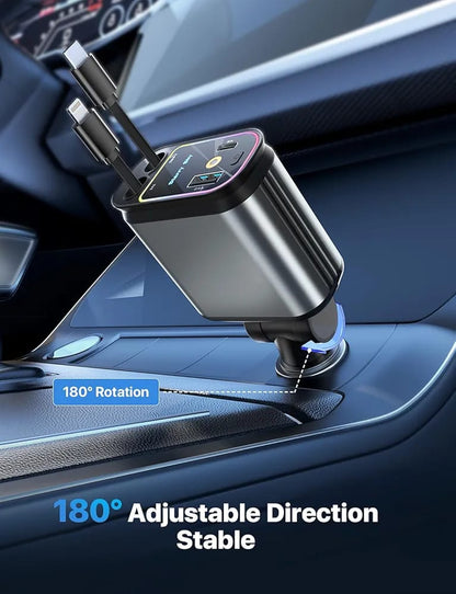 4iN1 Super Fast USB-A USB-C Car Phone Charger