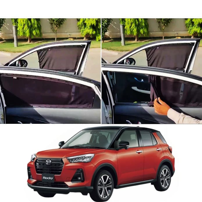 Daihatsu Rocky Custom Fit Railing Curtains Sun Shade - Parda-4pcs