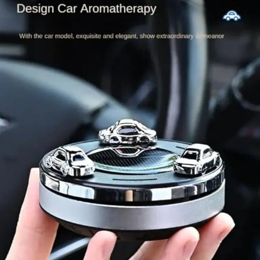 Solar Rotating Car Aroma With Air Freshener with Refill