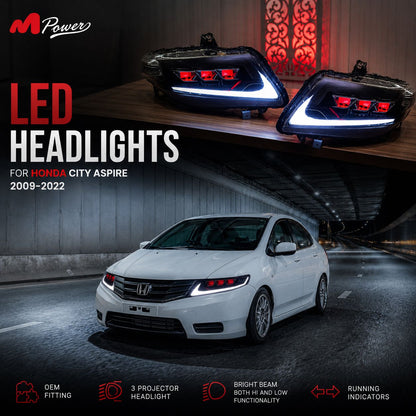 Honda City Aspire Nike Devil Eye Headlights 2009-2022