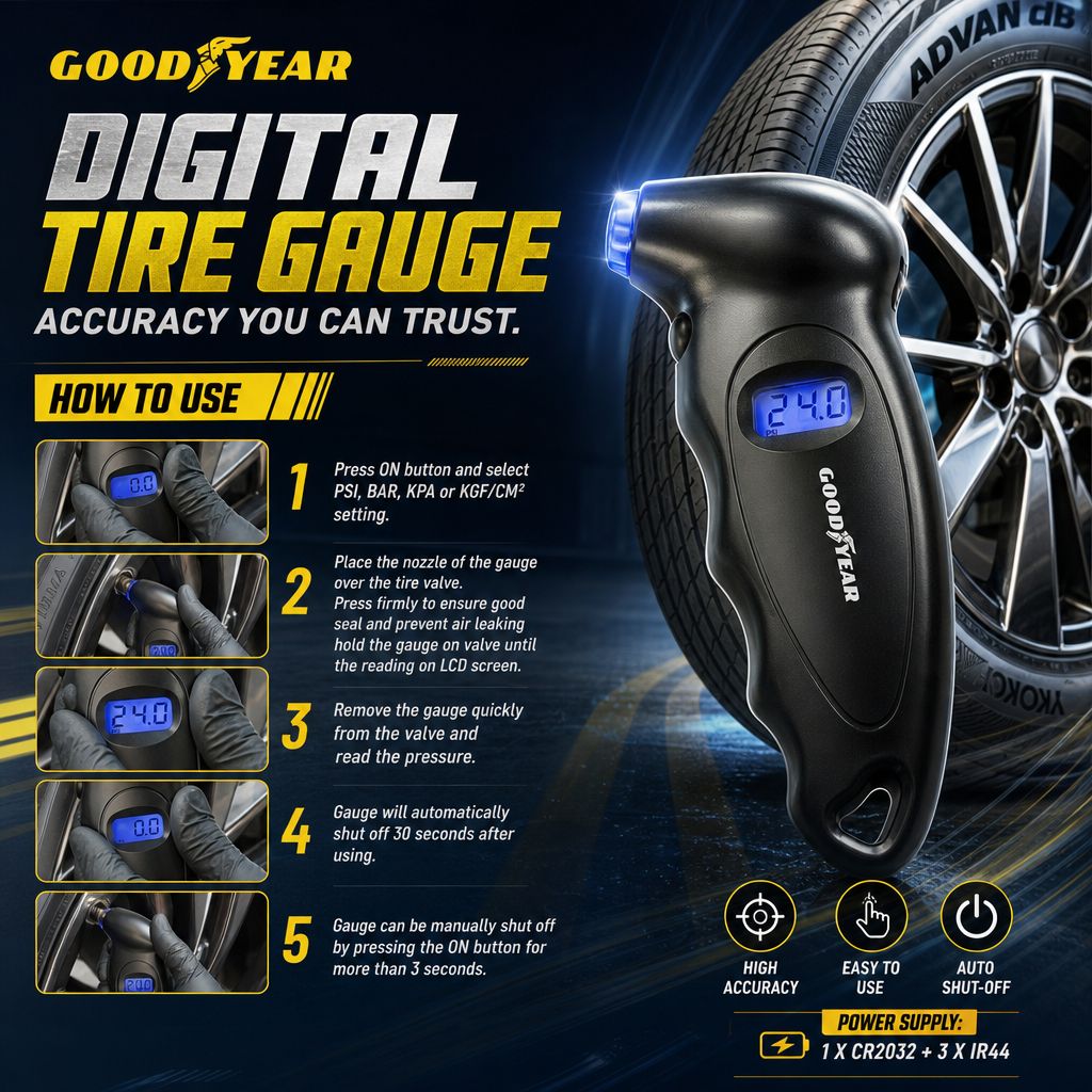 Goodyear Digital Tyre Gauge