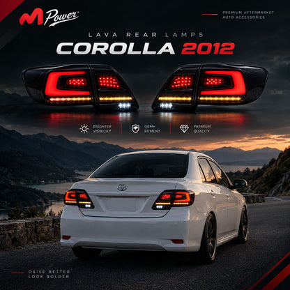 Toyota Corolla Lava style Backlights 2012 Premium Black Edition