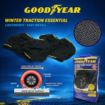 Goodyear Snow Socks – Textile Snow Chains (Set of 2)