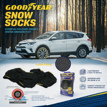 Goodyear Snow Socks – Textile Snow Chains (Set of 2)