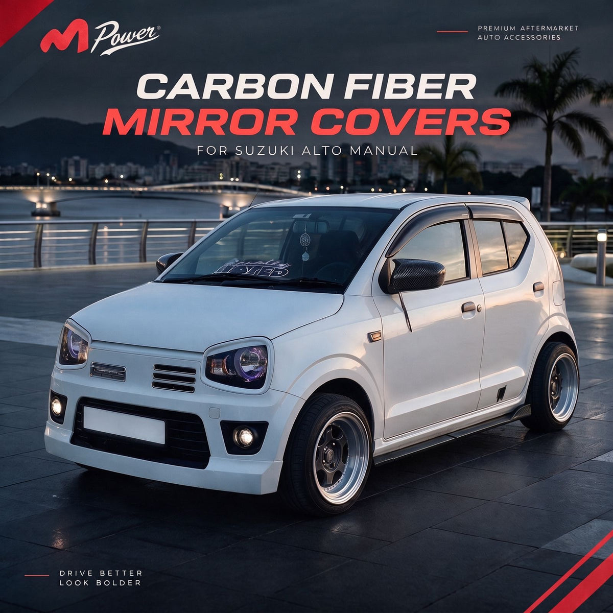 Batman Style Side Mirror Covers For Suzuki Alto New