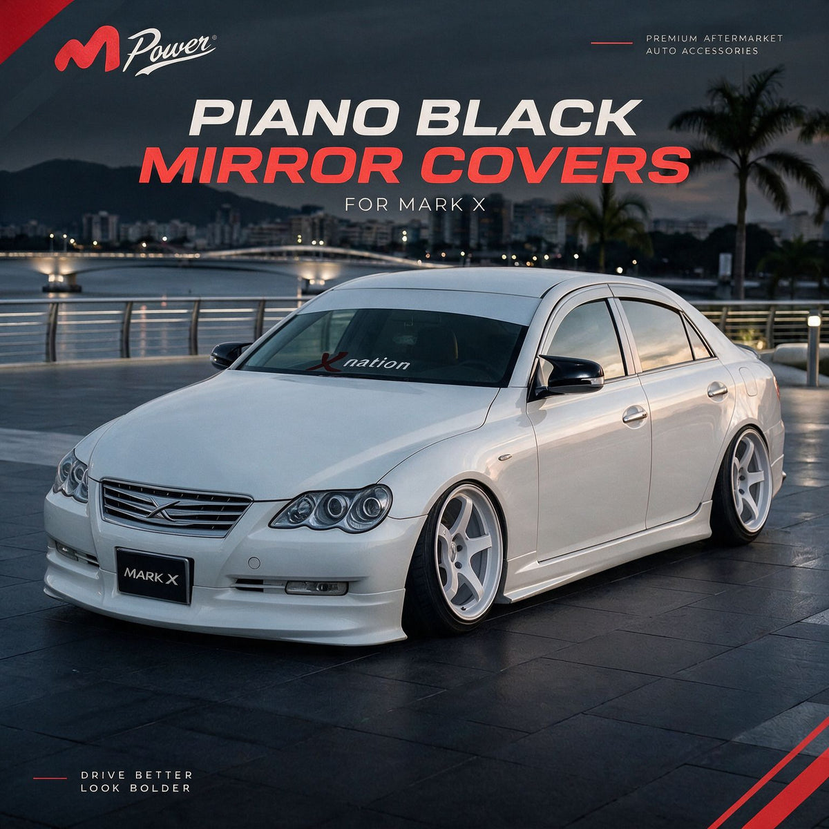 Batman Style Side Mirror Covers For Toyota Mark X 2005