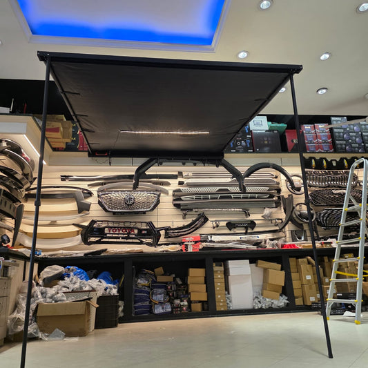 Car Side Awning Rooftop Pull Out Waterproof , Sun Tent Shelter With Light V2