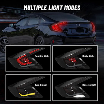 Honda Civic Dragon style Led Tail Lamps 2017