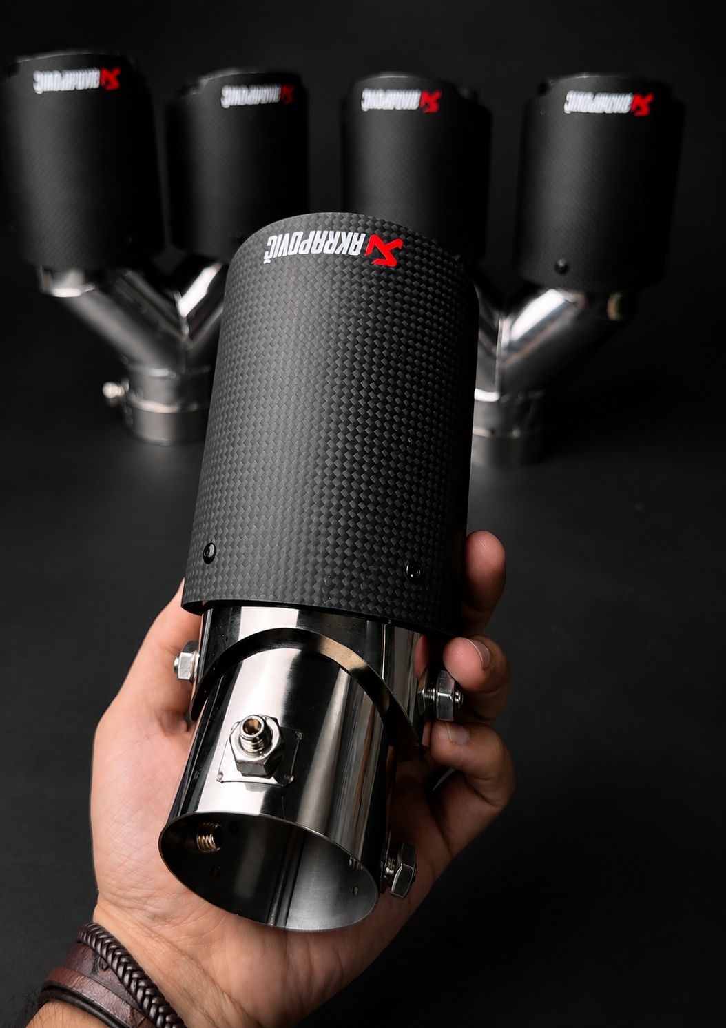 Akrapovic High perfomance Carbon Fiber Exhaust Rear Tail Pipe Muffler
