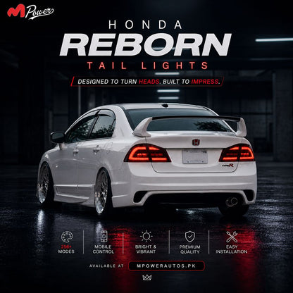 Honda Civic Reborn FD2 Mobile Operated RGB Backlight 256 Mods 2007-2013