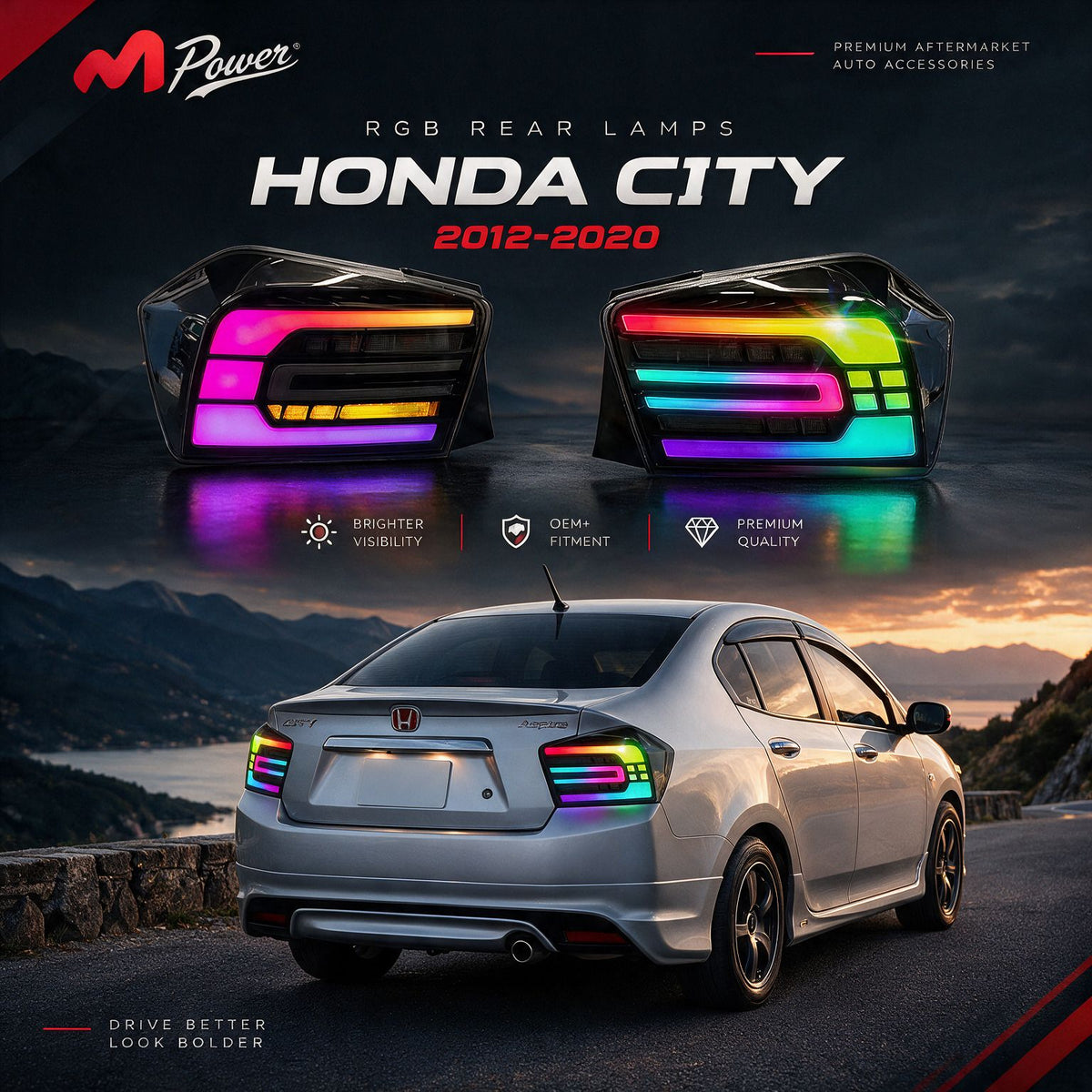Honda City Taillamps Backlight 2008-2020