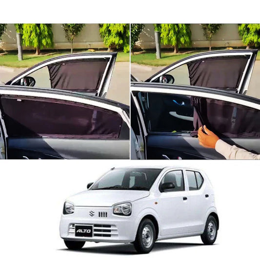 Suzuki Alto Custom Fit Railing Curtains Sun Shade - Parda-4pcs