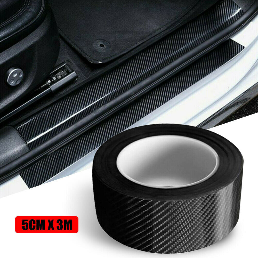 Aep 5D Carbon Fiber Car Sticker Door Sill Bumper Protector Anti Scratch Tape Vinyl Film