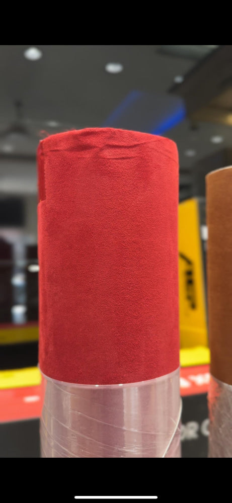 Alcantara Style Self Adhesive Suede Premium Soft Fabric Wrap 5-sqft Red CAR CARE